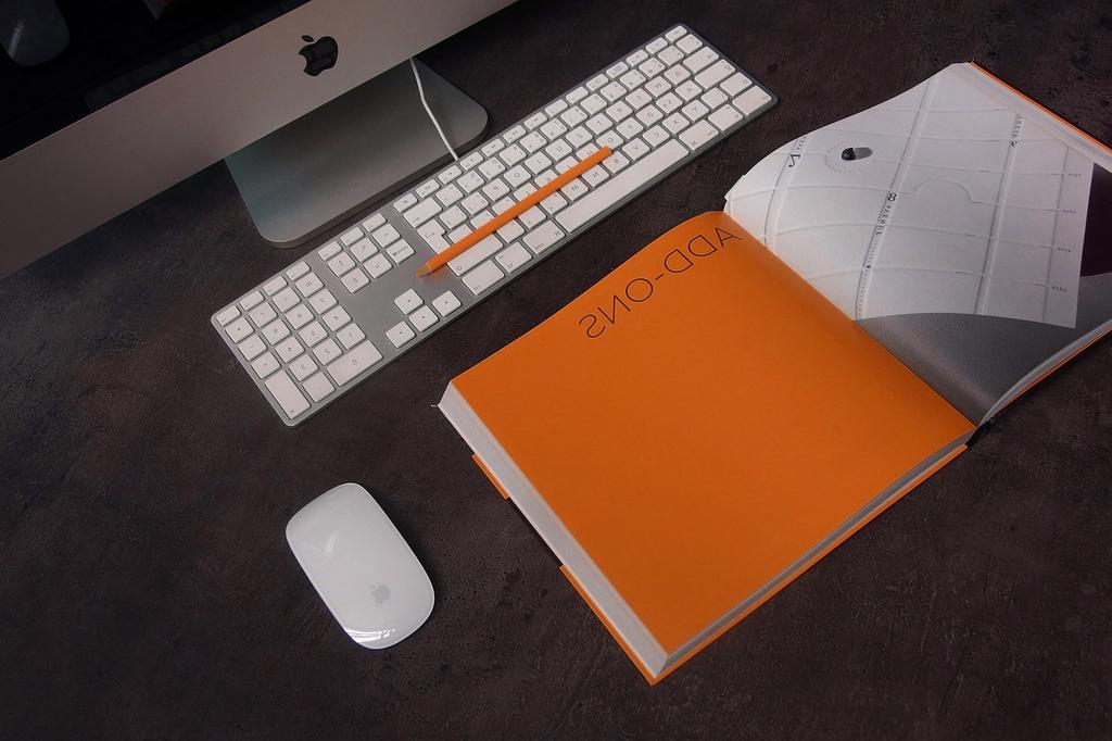 Desktop computer with large monitor and peripherals