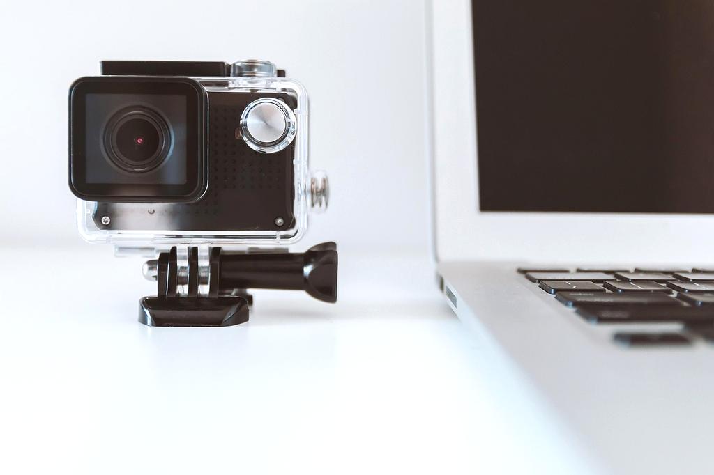 Laptop with biometric fingerprint sensor on keyboard